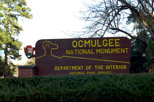 Hiking in Ocmulgee National Monument, Georgia